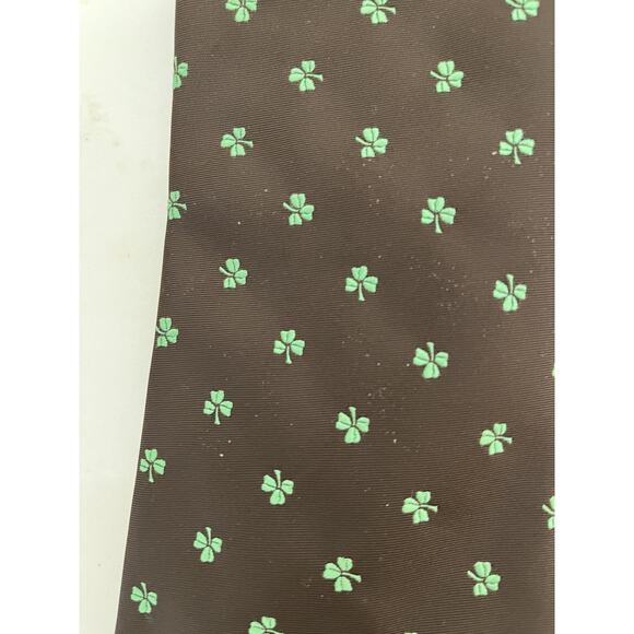 Hortex  Ireland Vtg Men's Shamrock Neck Tie St. Patrick's Day - Picture 2 of 5